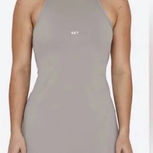 SET Active Gray Halter Dress